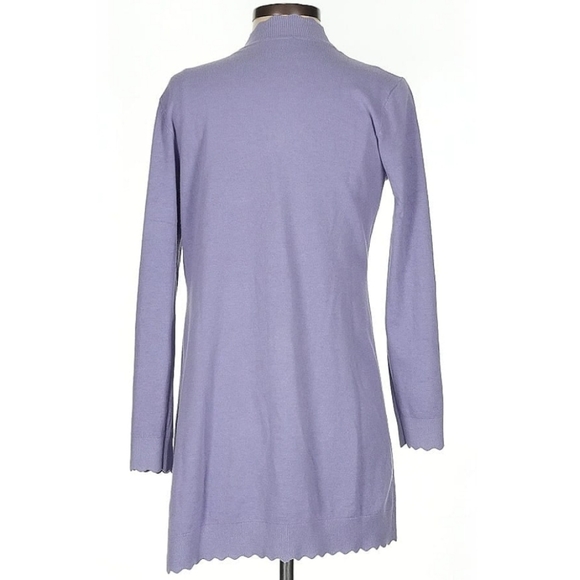 *NWT* Evolution by Cyrus Scalloped Trim Cardigan Sweater - Picture 7 of 8